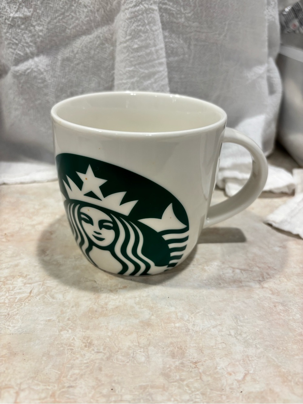 Starbucks 2017 14oz Green White Siren Logo Coffee Cup Ceramic Mug Mermaid Barrel